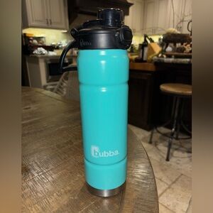 Bubba turquoise metal water bottle with locking cap
